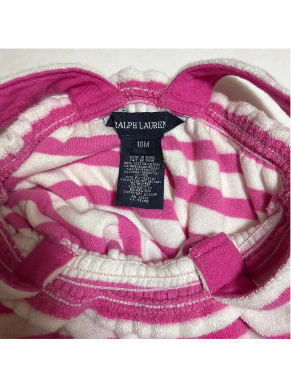 Baby RALPH LAUREN Terry Cloth Toweling Coverup Romper 18 Months